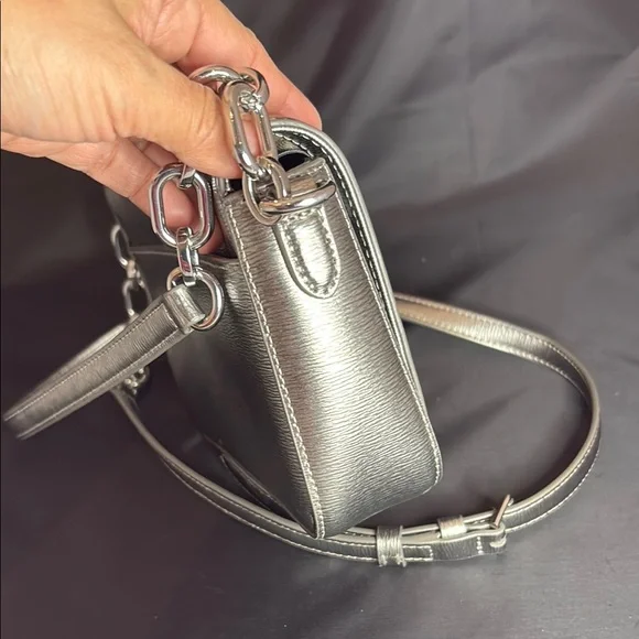 Lauren Ralph Lauren Silver metallic Crossbody Bag - Picture 10 of 10